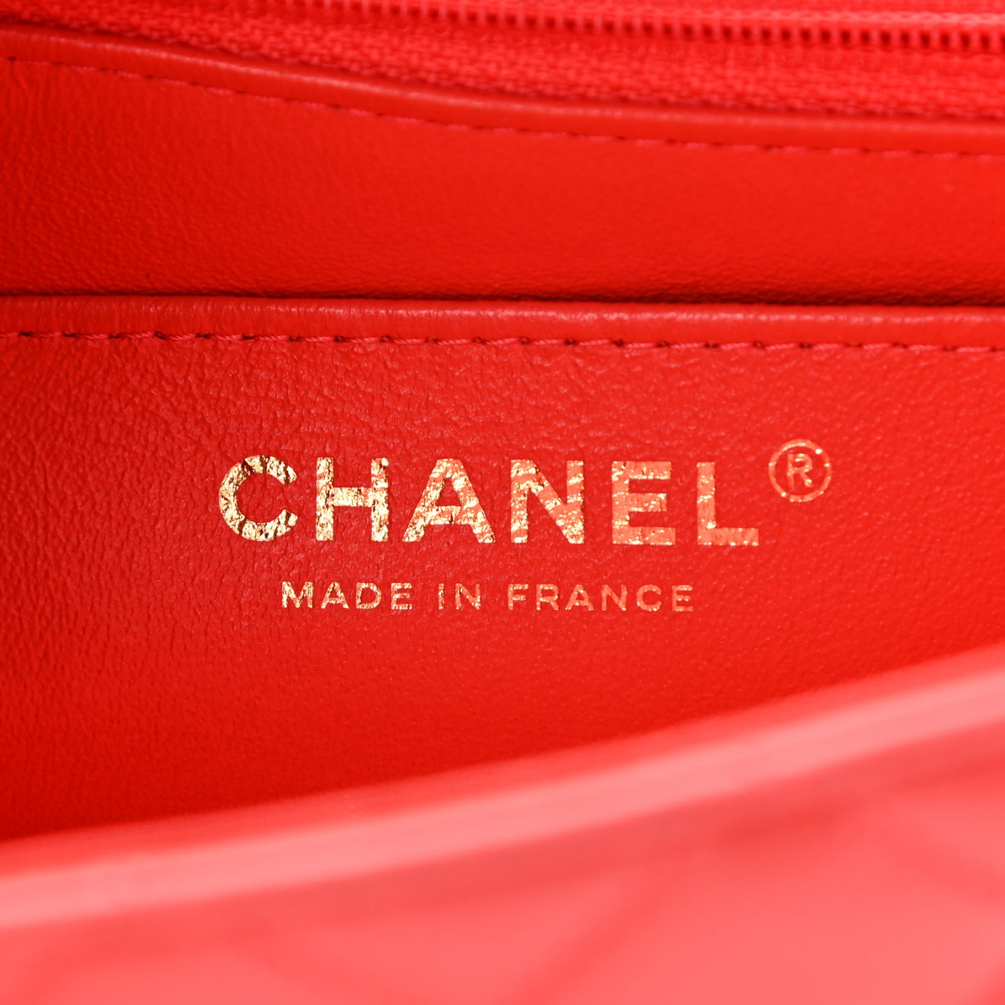 Lambskin Quilted Mini Rectangular Flap Red