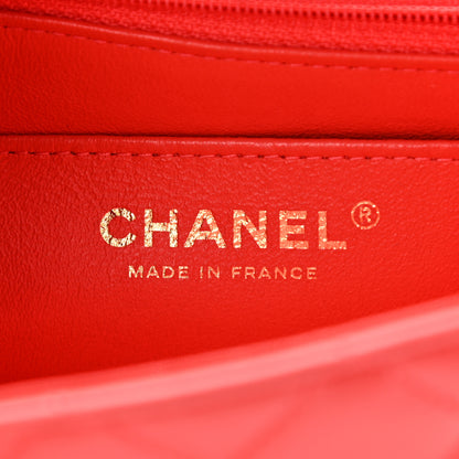 Chanel Lambskin Quilted Mini Rectangular Flap Red 6 of 17