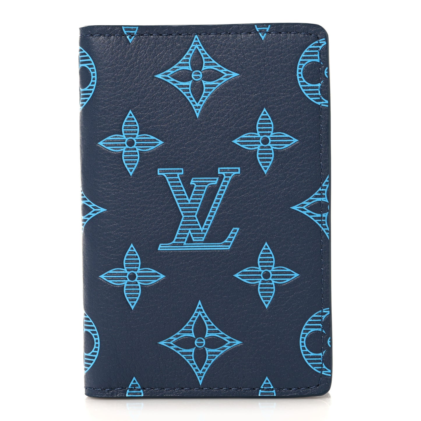 Calfskin Monogram Shadow Pocket Organizer Blue
