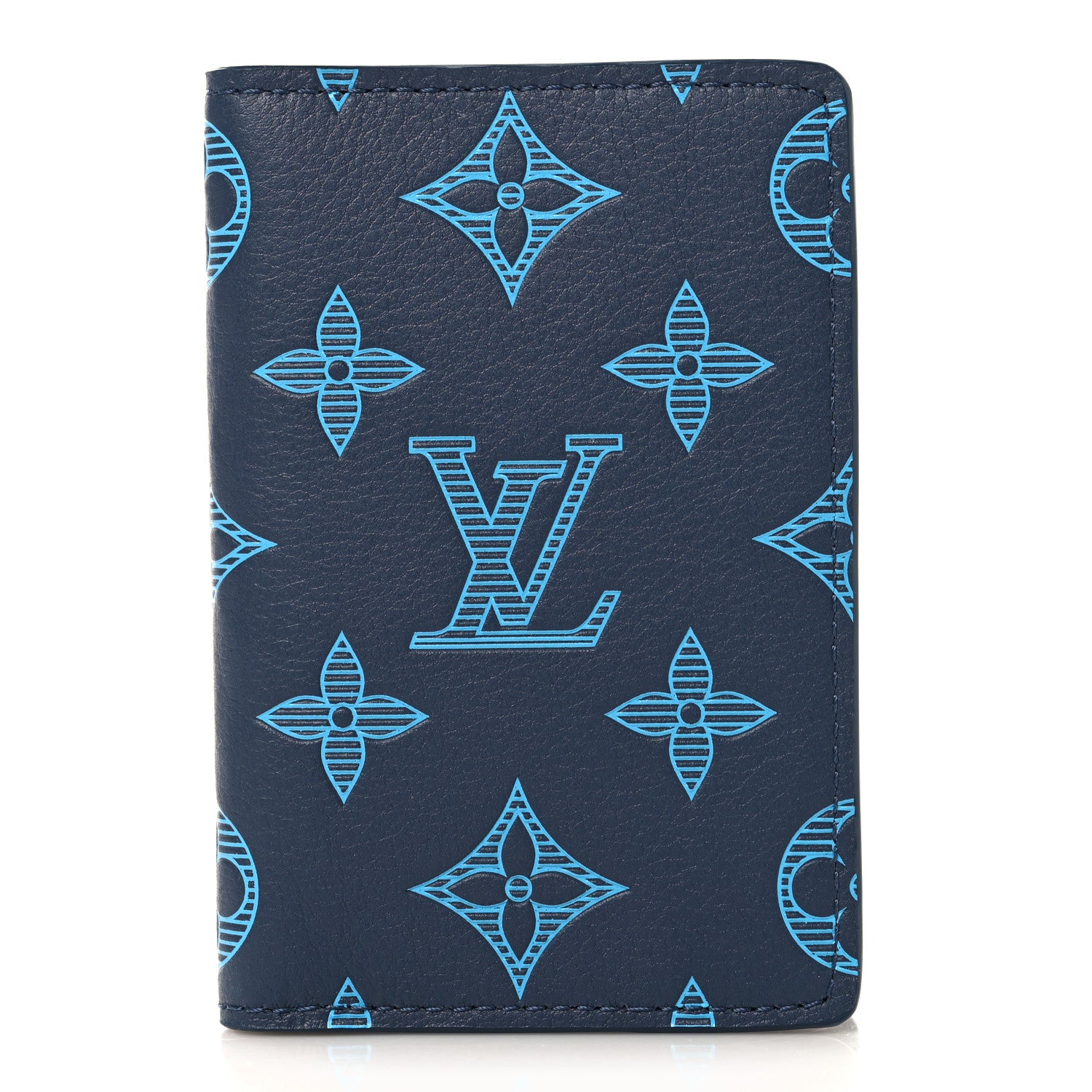 Louis Vuitton Calfskin Monogram Shadow Pocket Organizer Blue 1 of 7