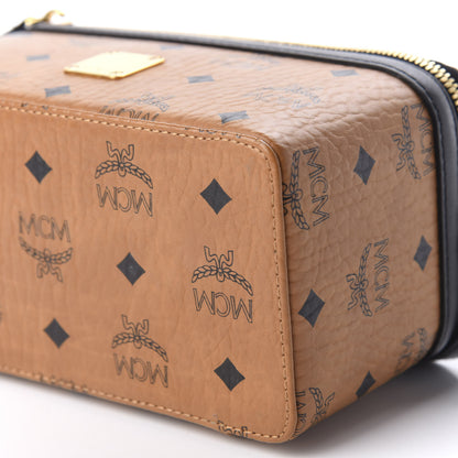 MCM Visetos Rockstar Vanity Case Cognac Black 7 of 9