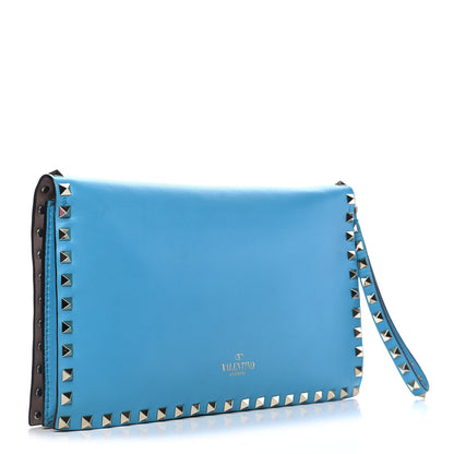 Valentino Garavani Nappa Rockstud Wristlet Clutch Parrot 3 of 10