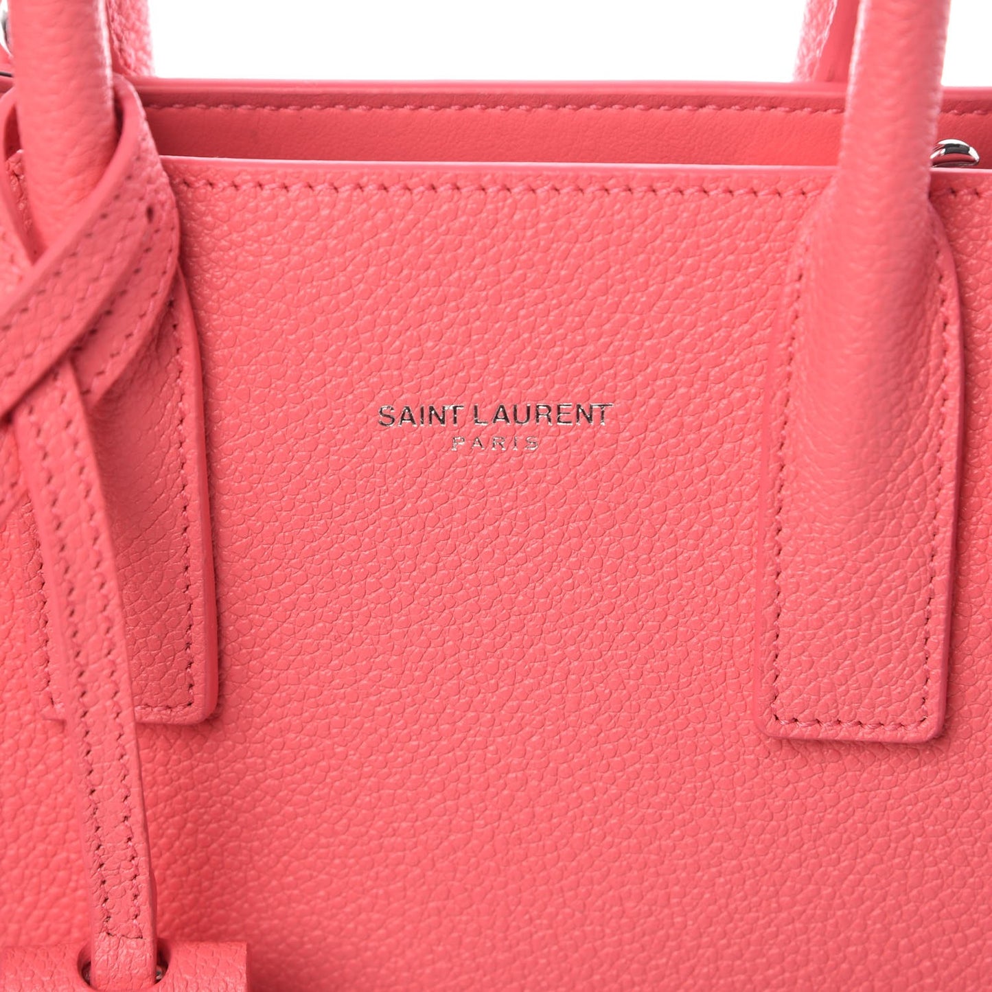 Grained Calfskin Nano Sac De Jour Coral