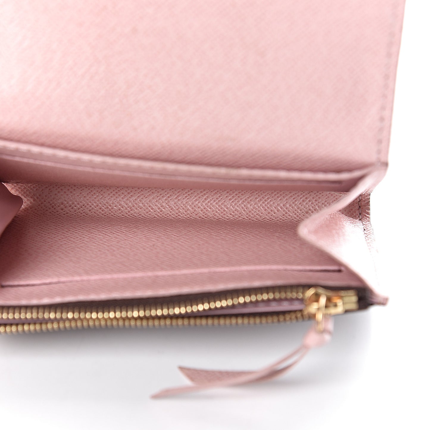 Damier Ebene Rosalie Coin Purse Rose Ballerine