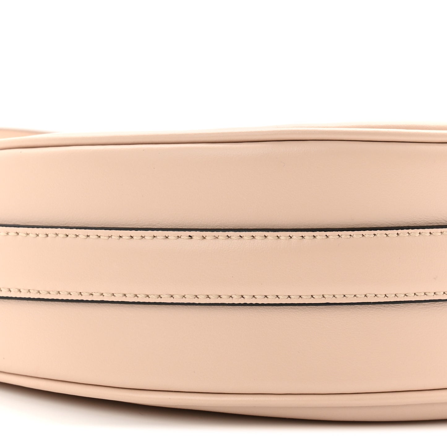 Soft Calfskin Arque Shoulder Bag Travertino