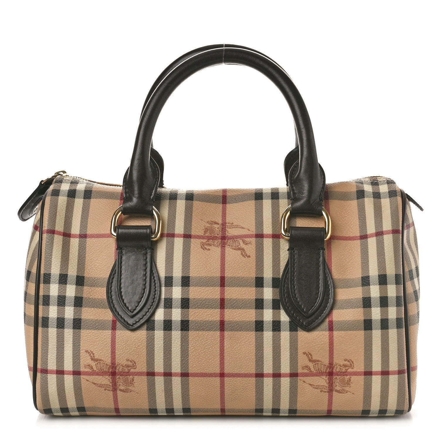 Burberry Haymarket Check Small Chester Bowling Bag Chocolate 1 of 12