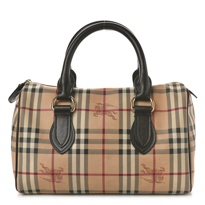 Burberry Haymarket Check Small Chester Bowling Bag Chocolate 1 of 12