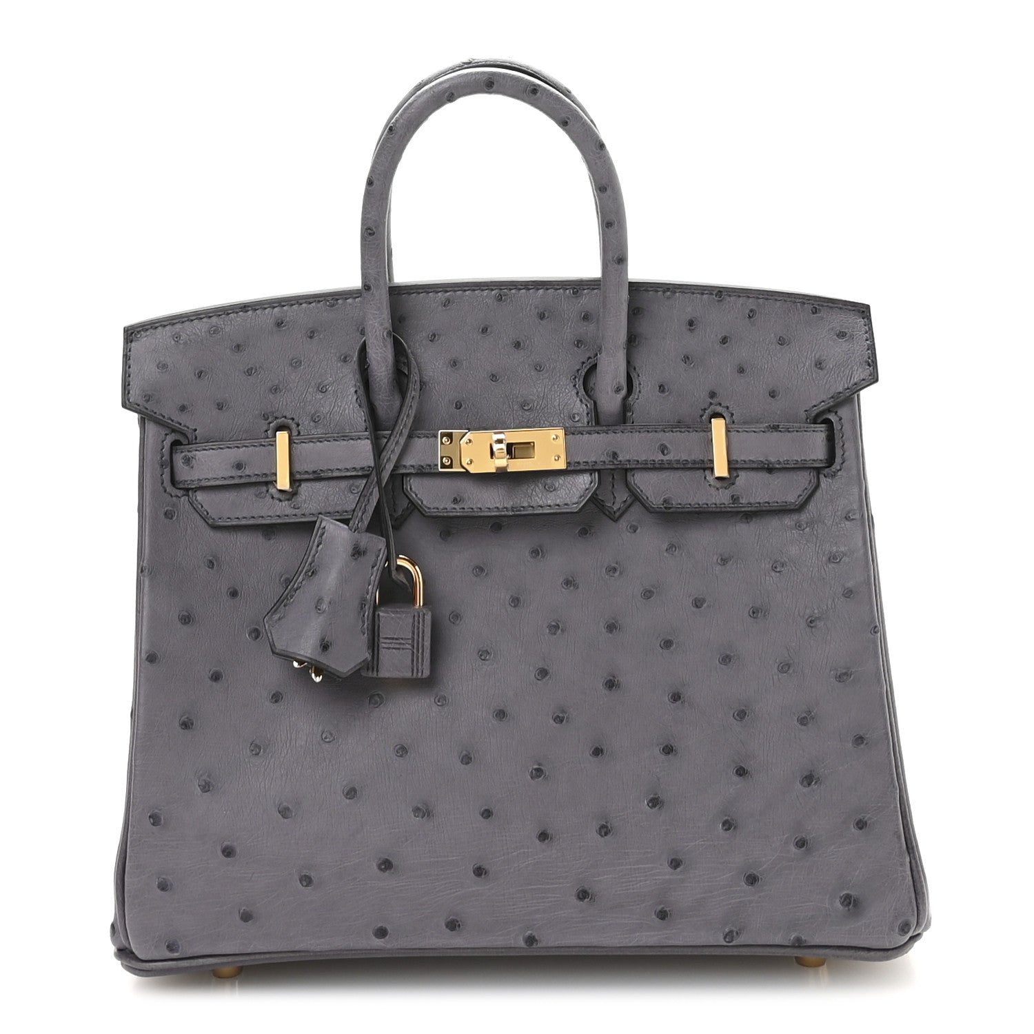 Hermes Ostrich Birkin 25 Gris Agate 1 of 11