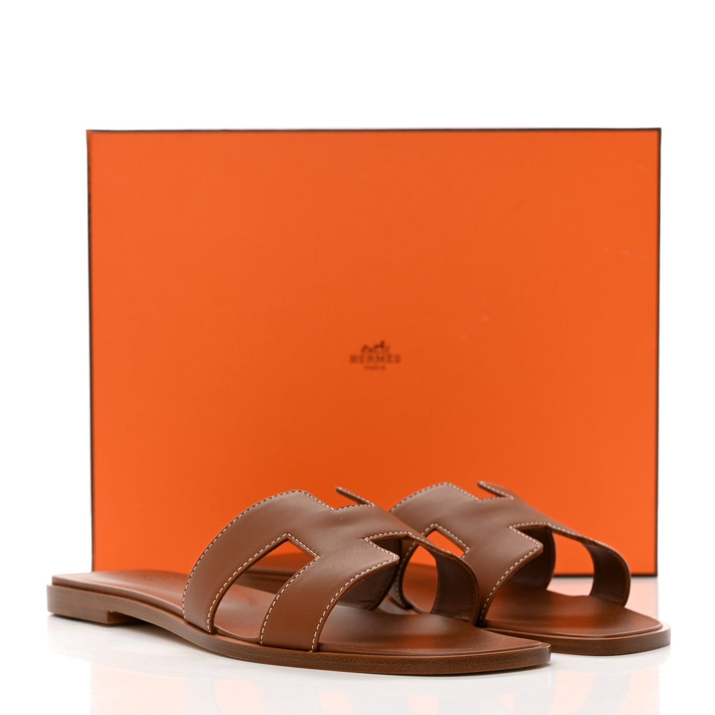 Box Calfskin Oran Sandals 39.5 Gold