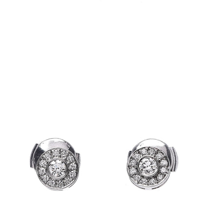Tiffany Platinum Diamond Mini Circlet Earrings 1 of 6
