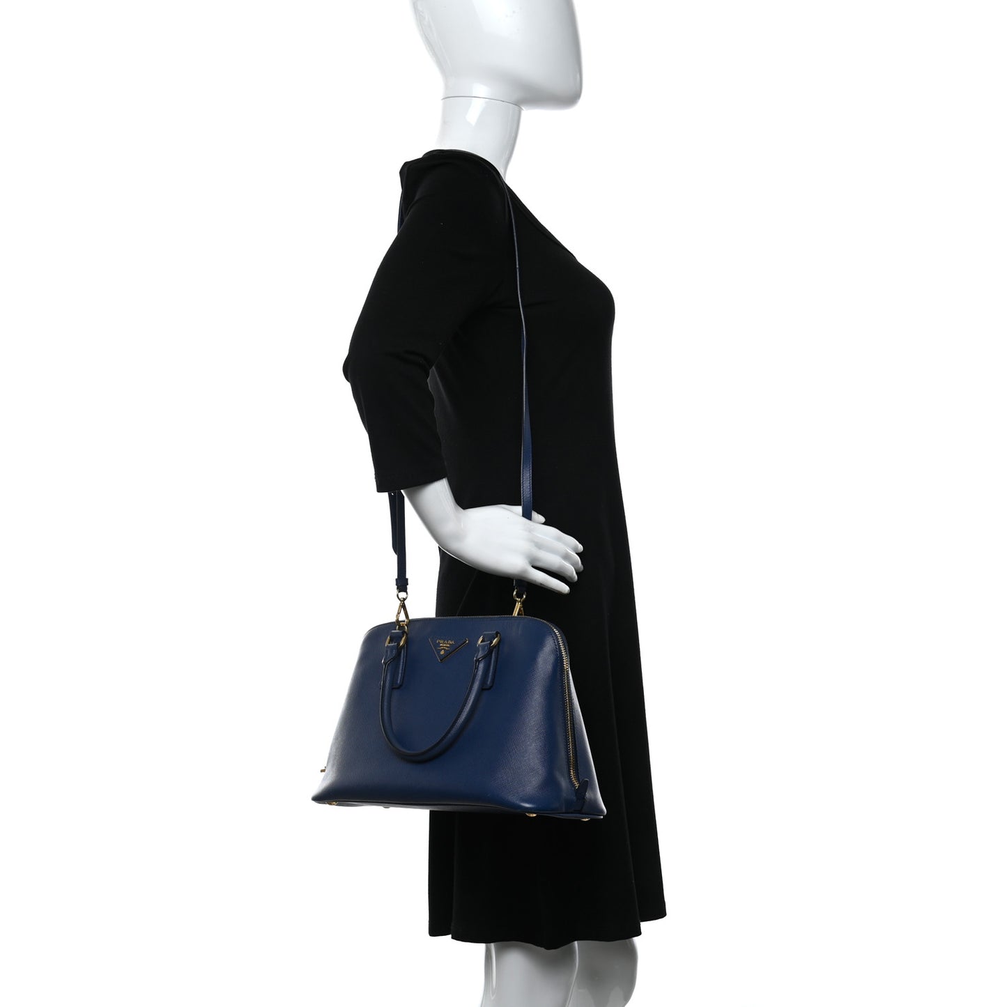 Saffiano Lux Medium Promenade Tote Bluette