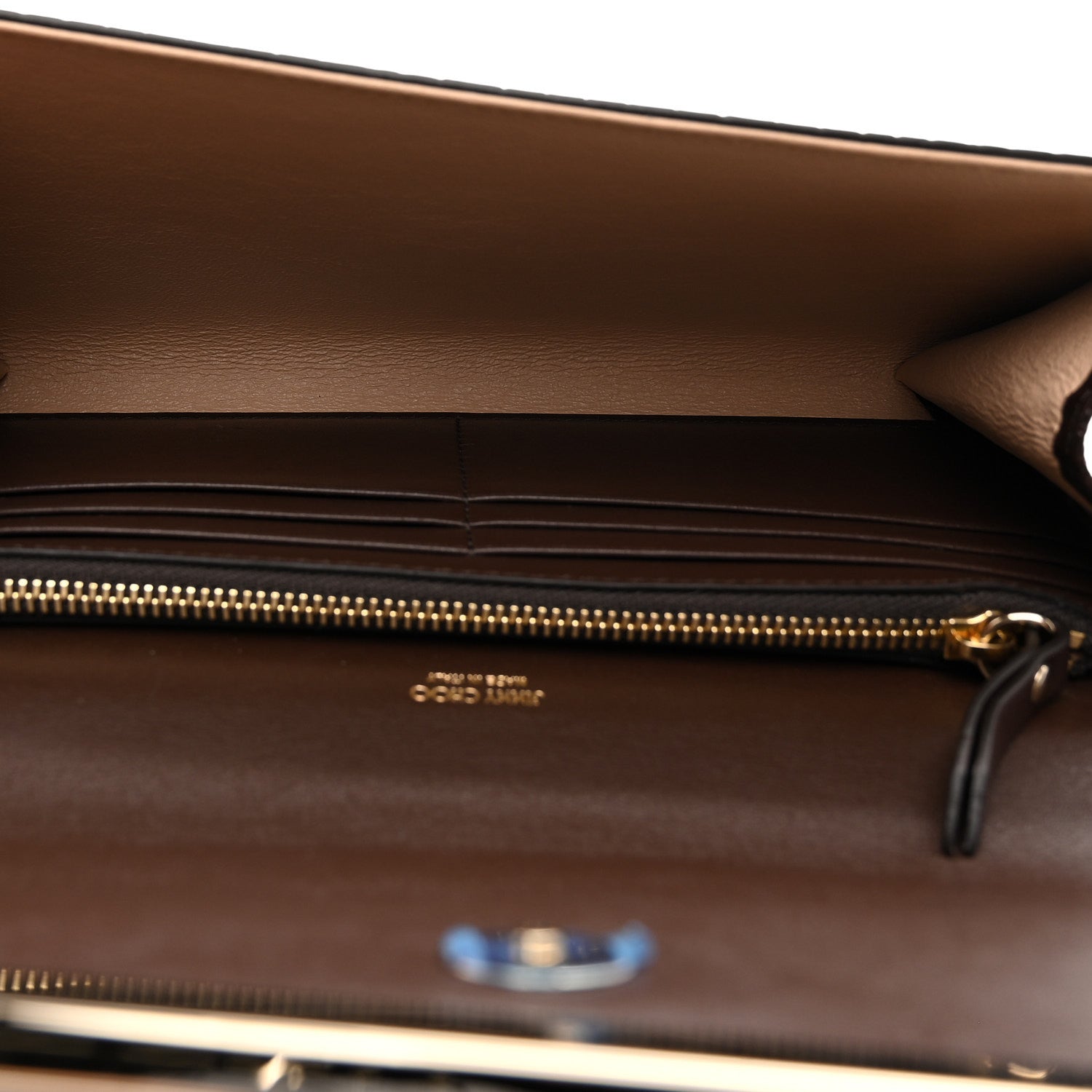Jimmy Choo Calfskin Crocodile Embossed Emmie Clutch Bag Chocolate 5 of 10
