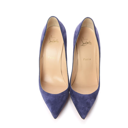 Christian Louboutin Veau Velours Pigalle Follies 100 Pumps 40 China Blue 6 of 10