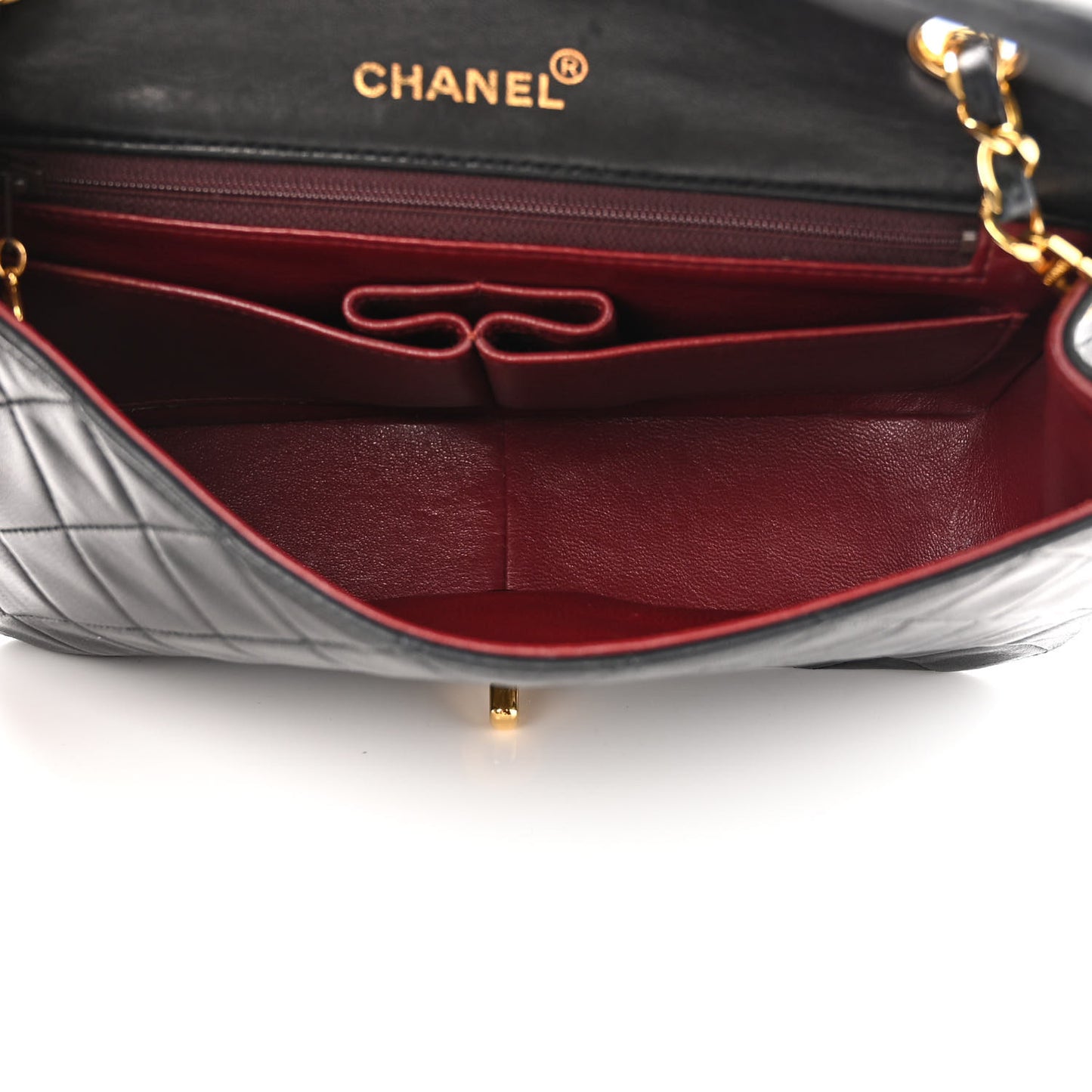 Lambskin Quilted Small Single Flap Black
