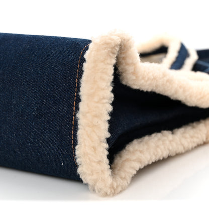 Telfar X UGG Denim Shearling Medium Shopping Bag Raw Denim 10 of 10