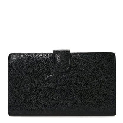 Chanel Caviar Timeless CC French Wallet Black 1 of 8