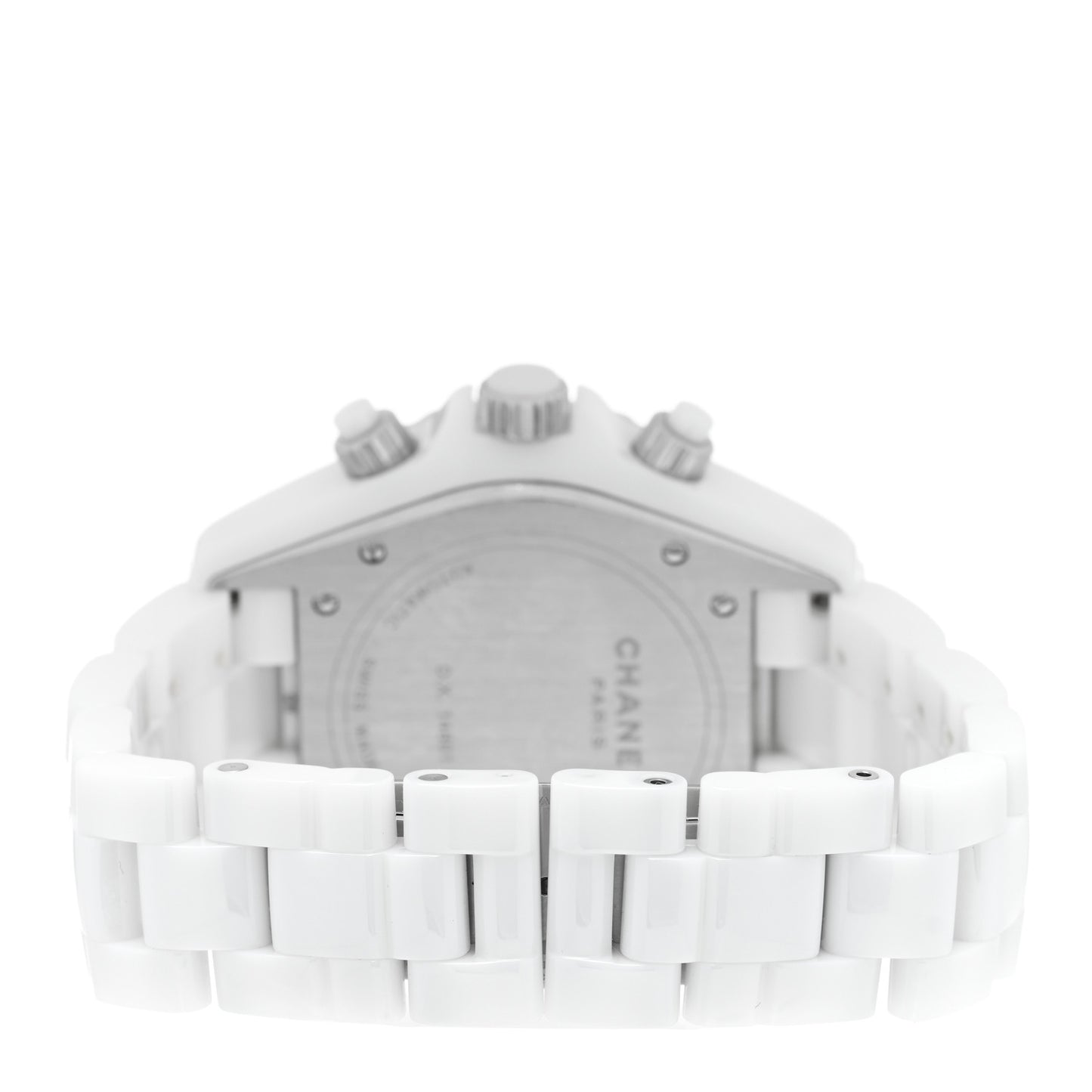 Stainless Steel Ceramic Diamond Bezel 41mm J12 Chronograph Automatic Watch White