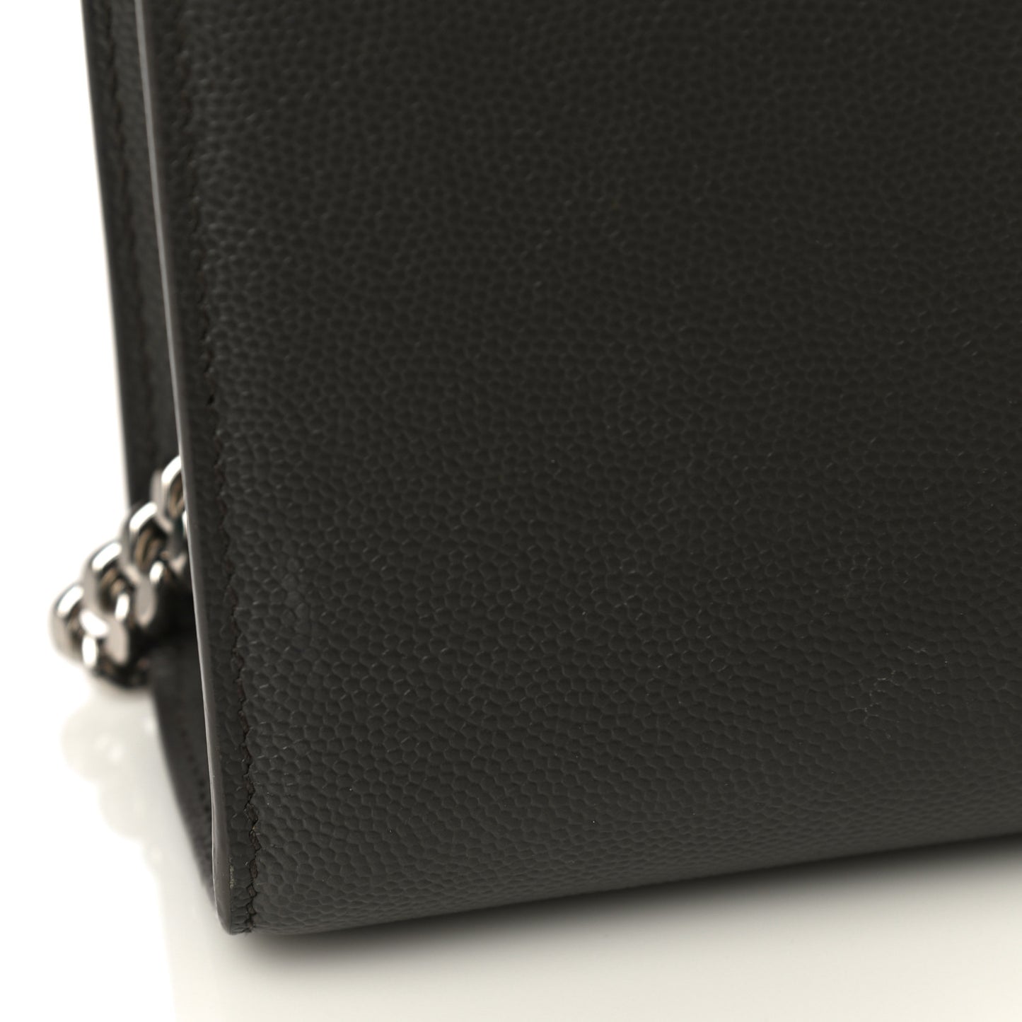 Grain De Poudre Medium Classic Monogram Kate Satchel Earth Grey