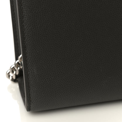 Saint Laurent Grain De Poudre Medium Classic Monogram Kate Satchel Earth Grey 15 of 15
