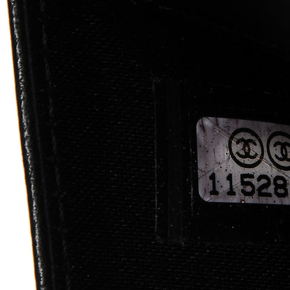 Chanel Embossed Lambskin Travel Bi-Fold Wallet Black 8 of 8