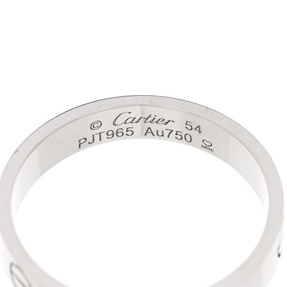 Cartier 18K White Gold 3.5mm LOVE Wedding Band Ring 54 7 4 of 5