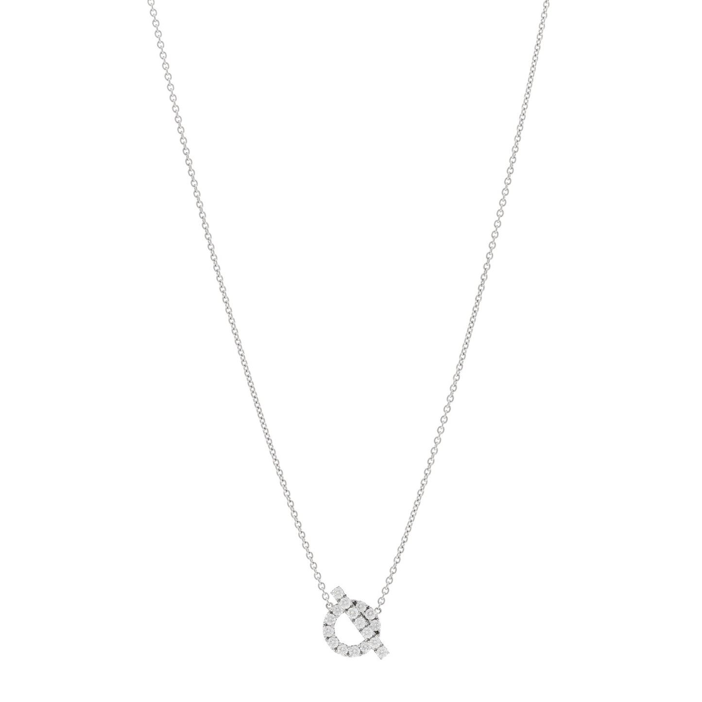 18K White Gold Diamond Finesse Pendant Necklace