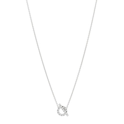 Hermes 18K White Gold Diamond Finesse Pendant Necklace 1 of 6