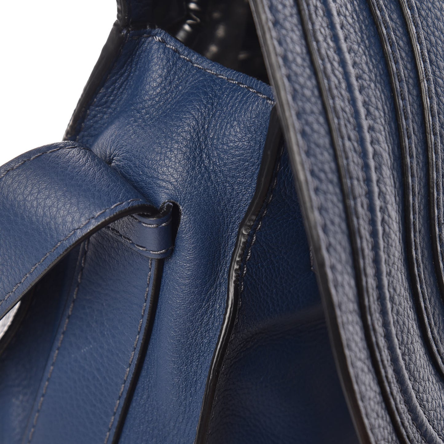 Calfskin Medium Marcie Round Crossbody Bag Royal Navy
