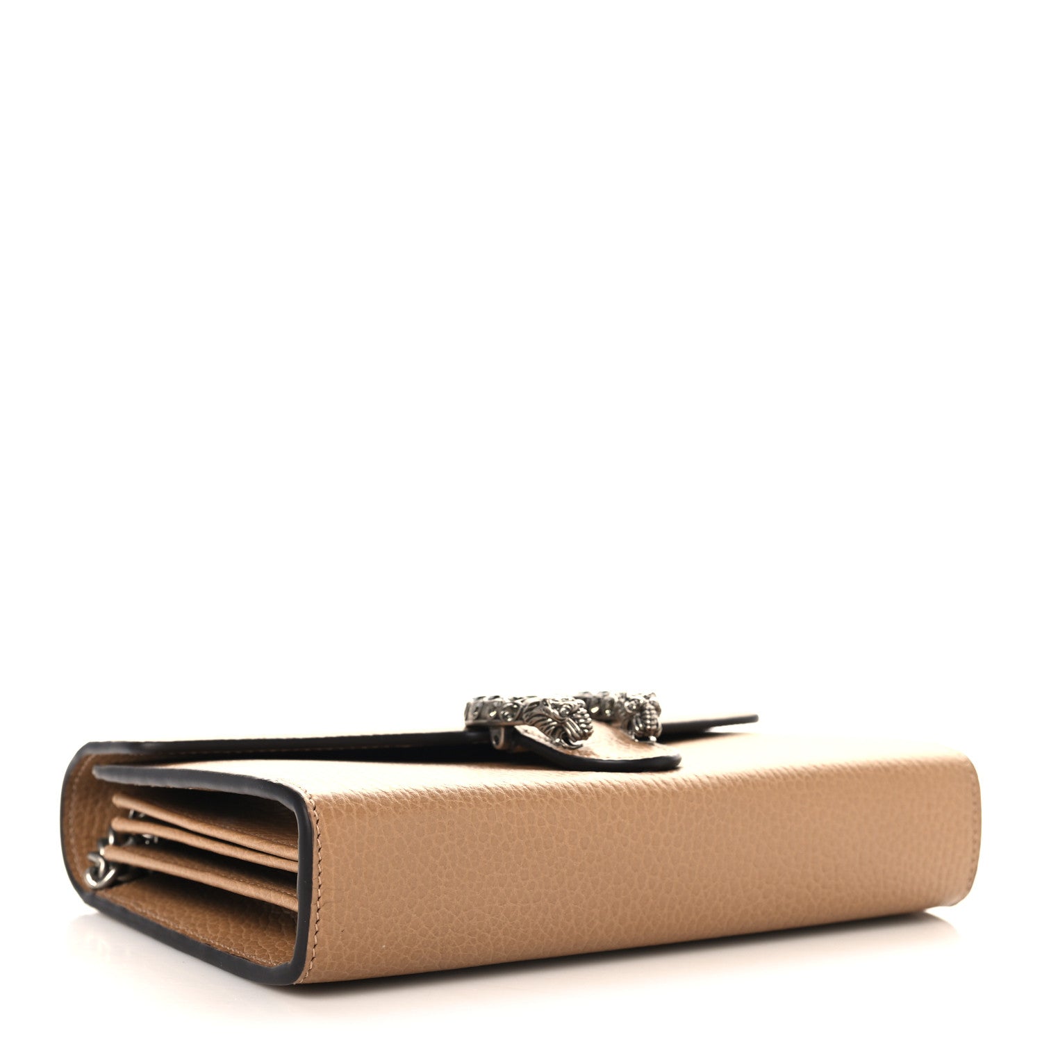 Gucci Dollar Calfskin Crystal Mini Dionysus Chain Wallet Natural Tan Black Diamond 4 of 11