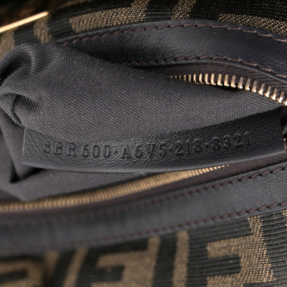 Fendi Fabric Jacquard FF 1974 Medium Baguette Tobacco Moro Black 7 of 11