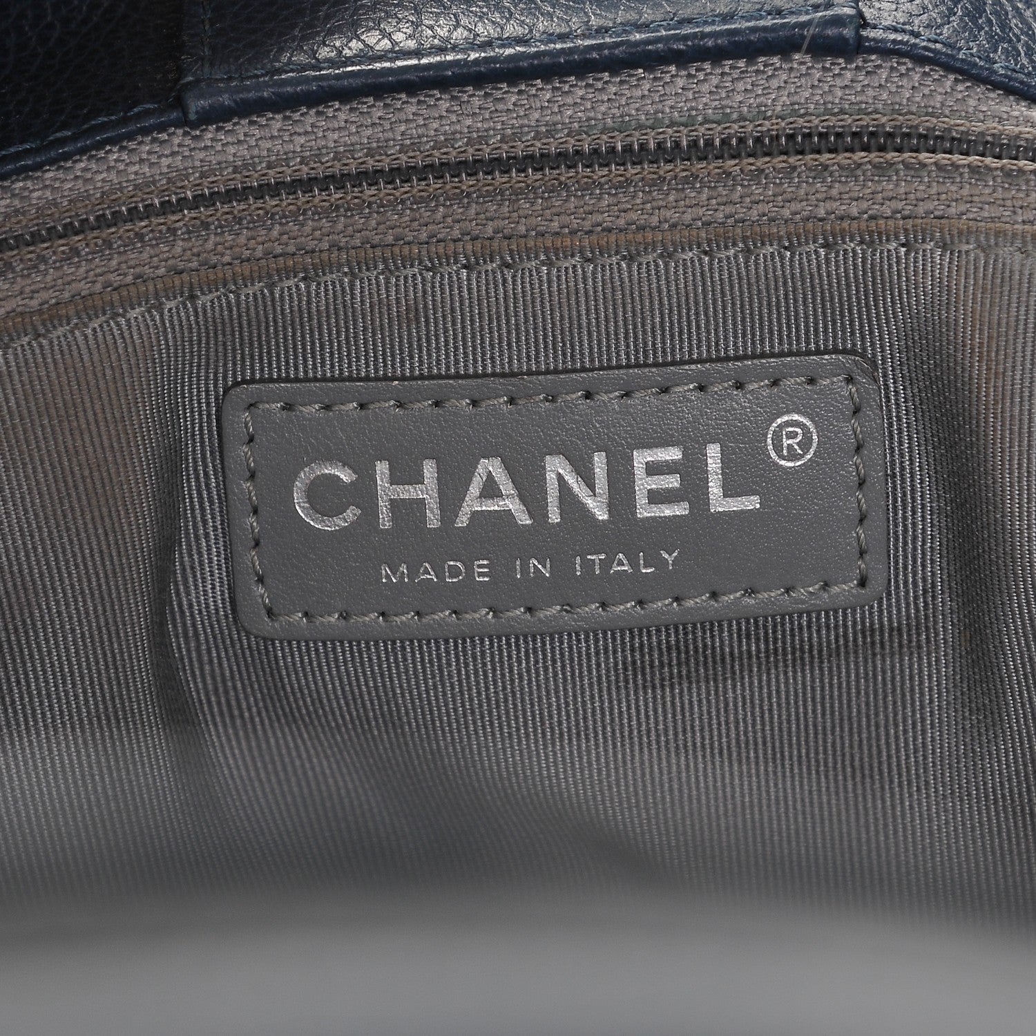 Chanel Calfskin Cerf Executive Shopper Tote Blue 6 of 7