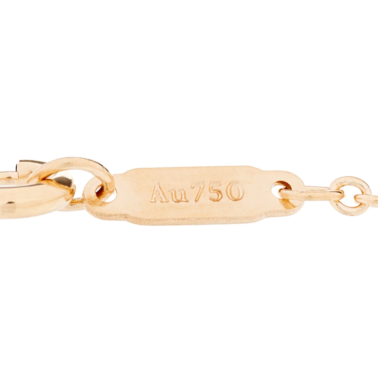 18K Rose Gold Tag Chain Bracelet