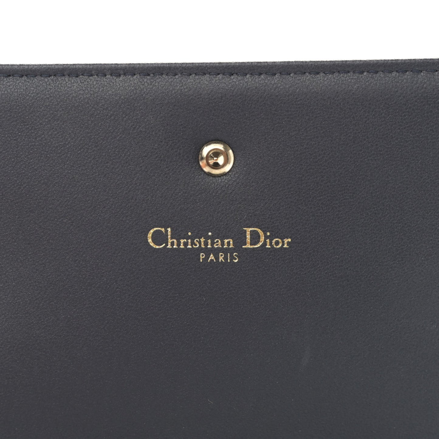 Metallic Patent Micro-Cannage Diorama Croisiere Chain Wallet Silver