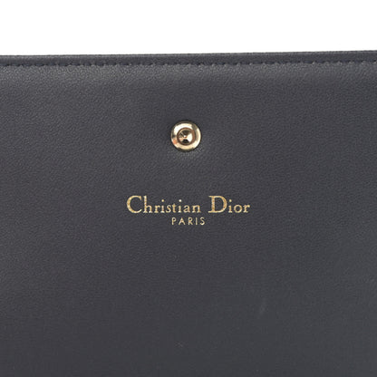 Christian Dior Metallic Patent Micro-Cannage Diorama Croisiere Chain Wallet Silver 7 of 12