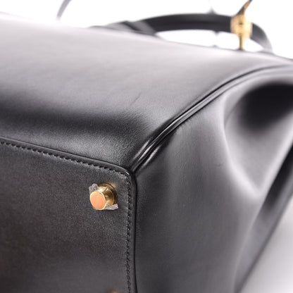 Celine Satinated Calfskin Medium 16 Top Handle Bag Black 13 of 14