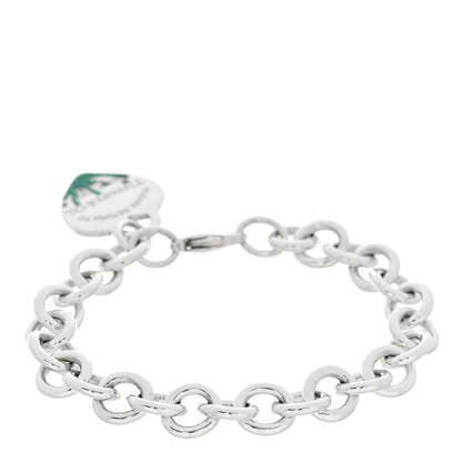 Tiffany Sterling Silver Enamel Return to Tiffany Color Splash Heart Tag Bracelet Blue 2 of 3