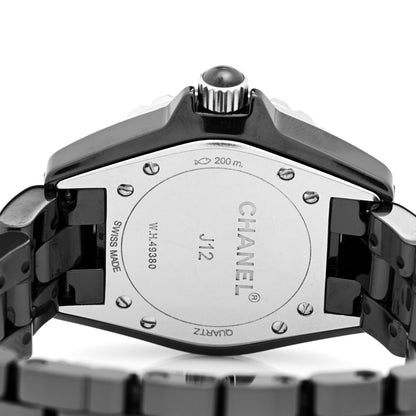 Chanel Stainless Steel Ceramic 33mm J12 Quartz Watch Black 4 of 4