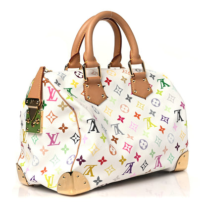 Louis Vuitton Monogram Multicolor Speedy 30 White 3 of 9