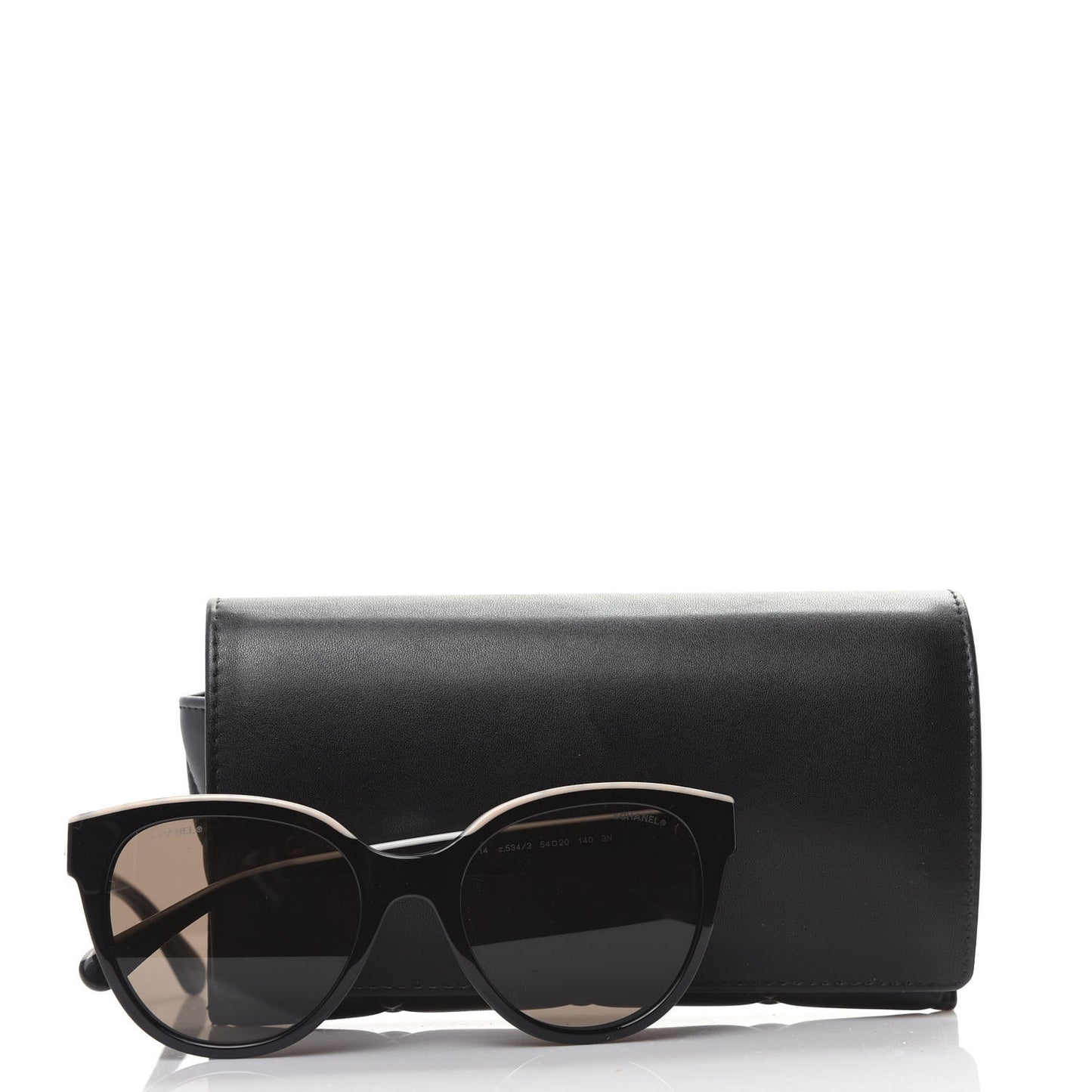 Acetate CC Butterfly Sunglasses 5414 Black Beige