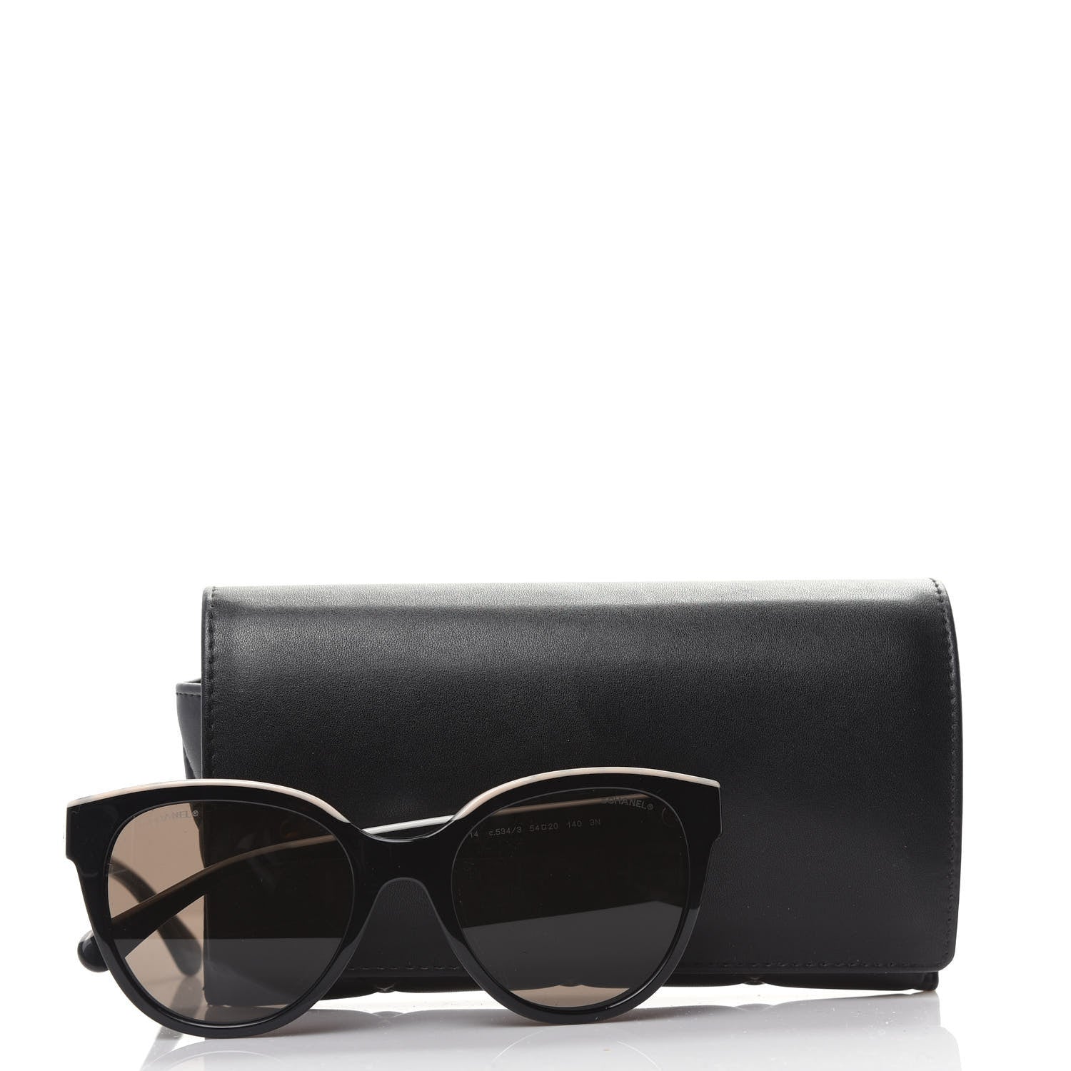 Chanel Acetate CC Butterfly Sunglasses 5414 Black Beige 9 of 9