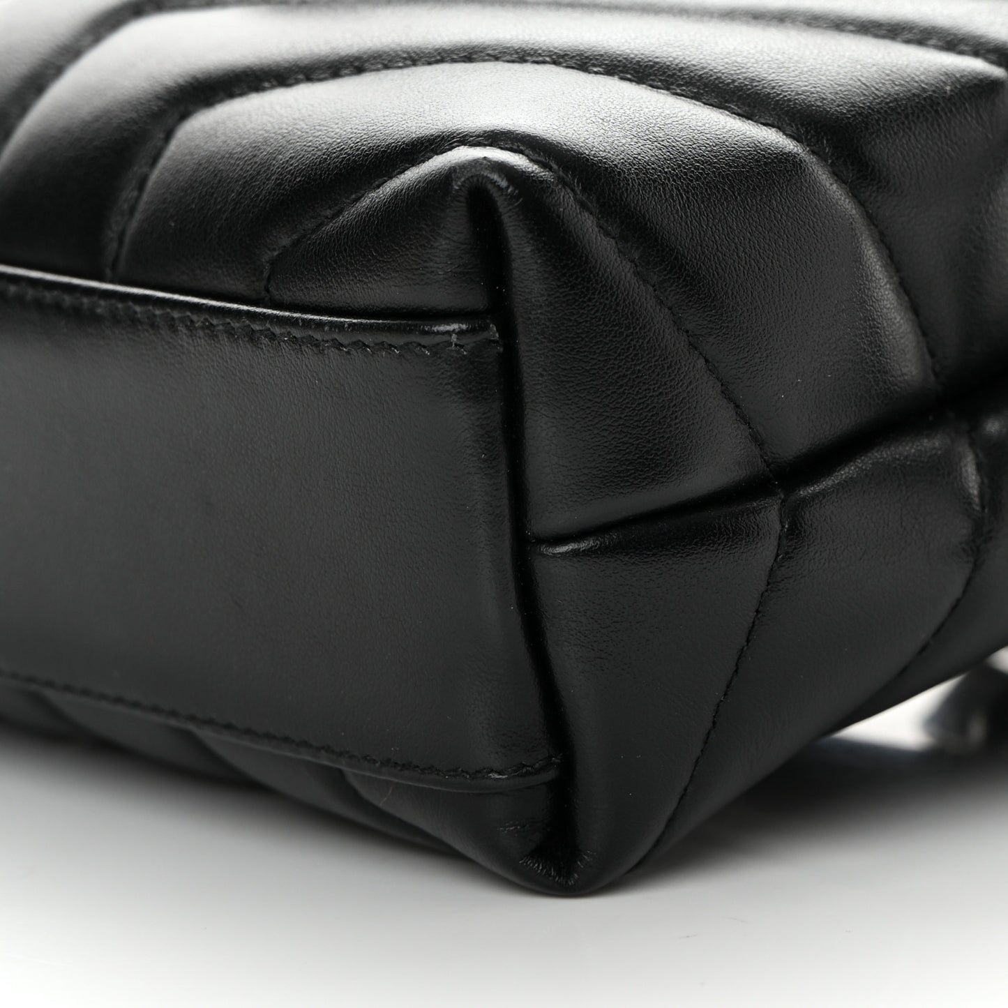 Calfskin Y Quilted Monogram Toy Loulou Crossbody Bag Black