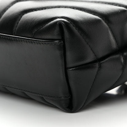 Saint Laurent Calfskin Y Quilted Monogram Toy Loulou Crossbody Bag Black 10 of 14