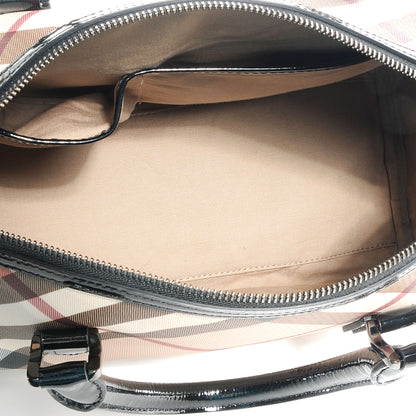 Burberry Nova Check Chester Bowling Bag Black 7 of 7