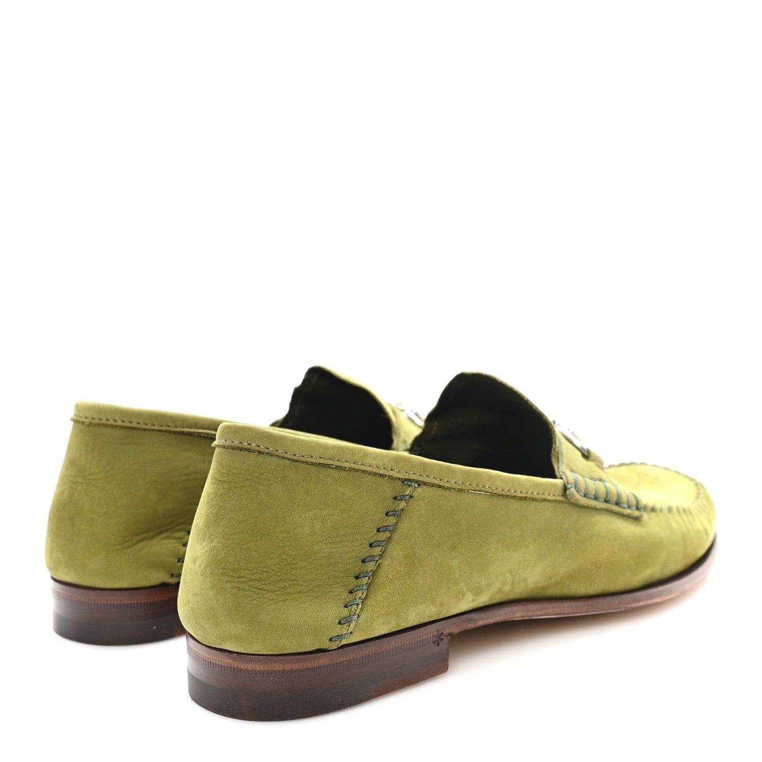 Gucci Nubuck Womens Horsebit Loafers 38 Herbs Light Green 1840960 –  FASHIONPHILE