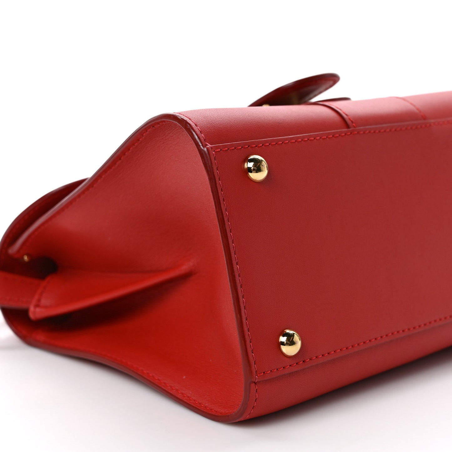 Box Calfskin Mini Brillant Satchel Red