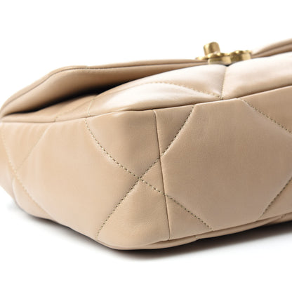 Chanel Lambskin Quilted Medium Chanel 19 Flap Dark Beige 6 of 11