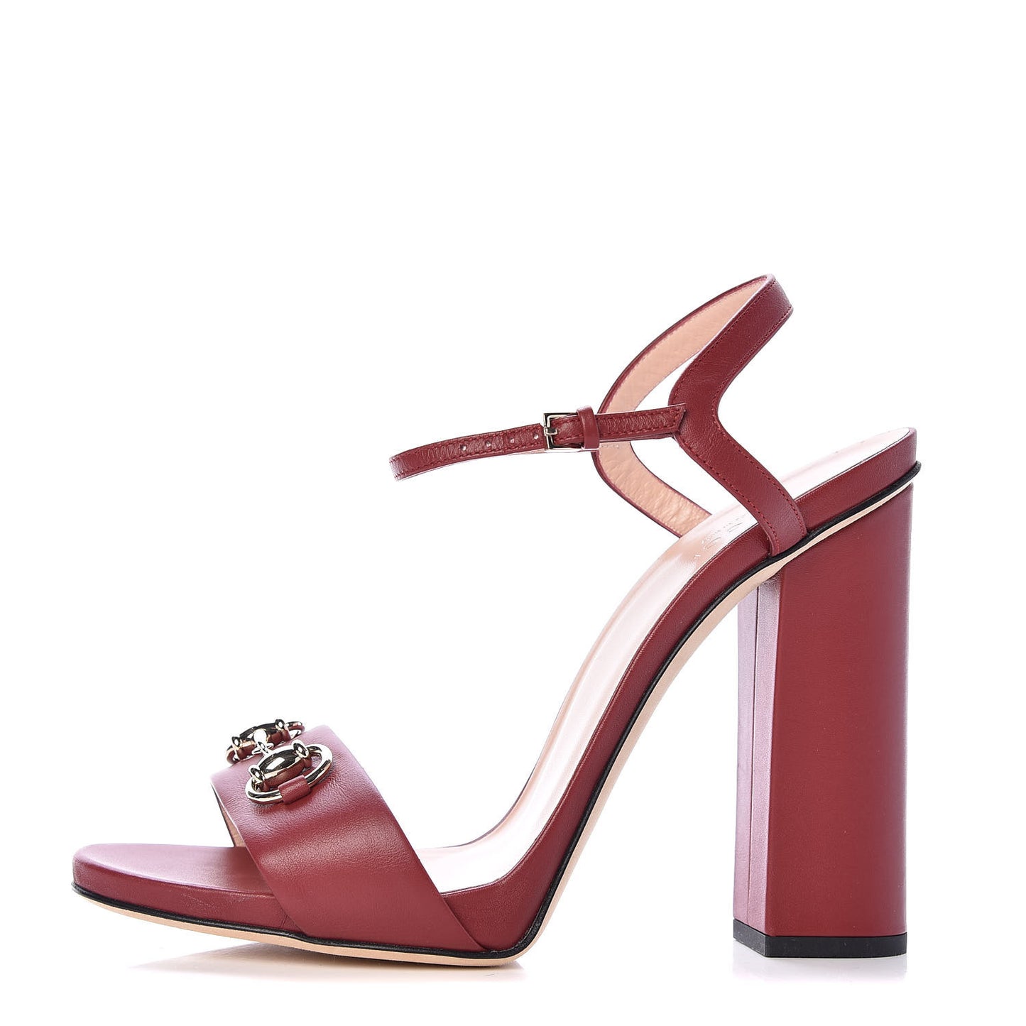 Calfskin Miro Soft Horsebit High Heel Sandals 40.5 Rosso