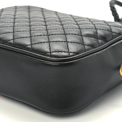 Gucci Calfskin Trapuntata Web Mini GG Shoulder Bag Black 9 of 10