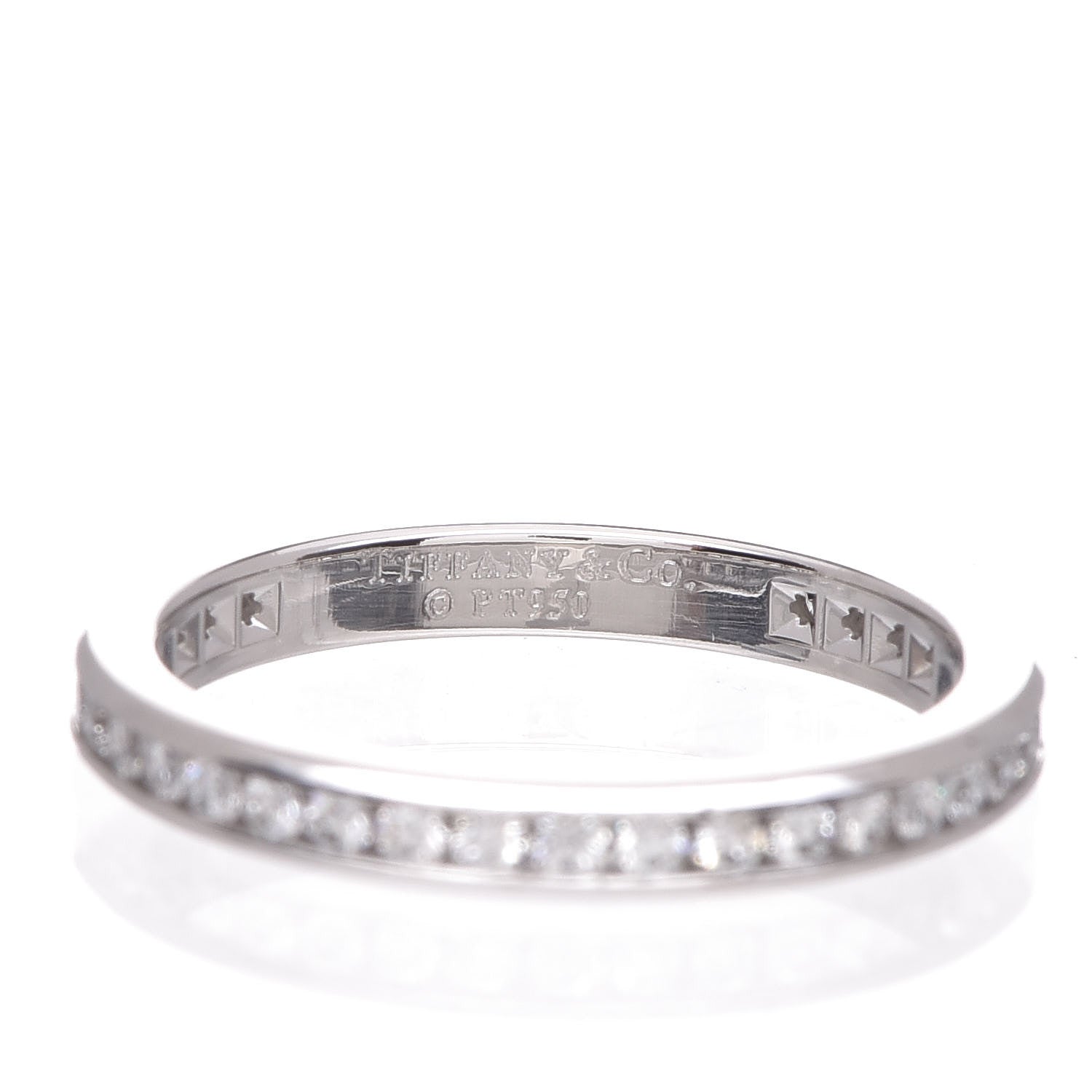 Tiffany Platinum Diamond .56ctw Eternity Band Ring 49 4.75 3 of 4