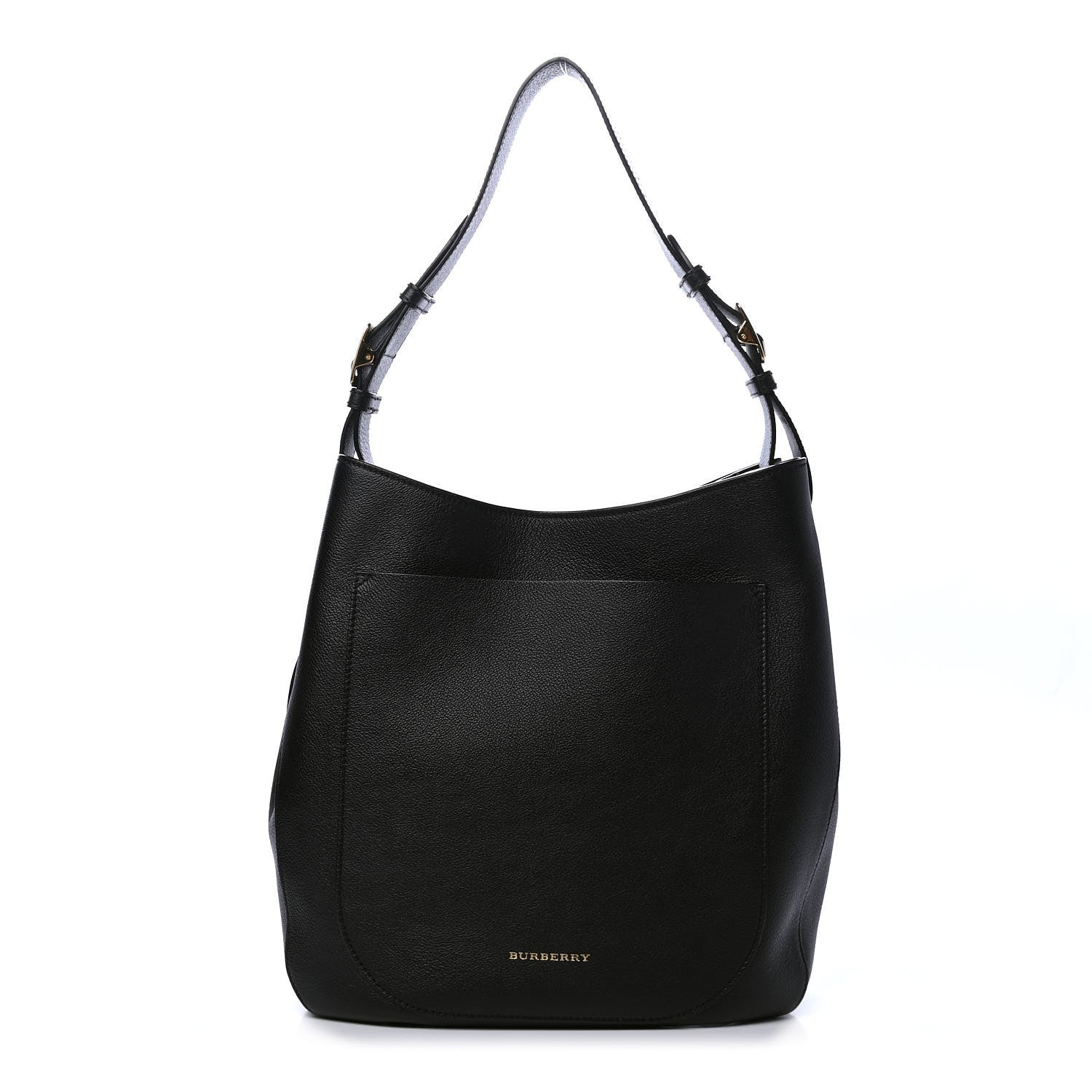 Burberry Grainy Calfskin Small Elmstone Hobo Black 1 of 6